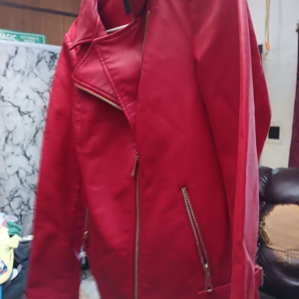 Women's leather dress jacket